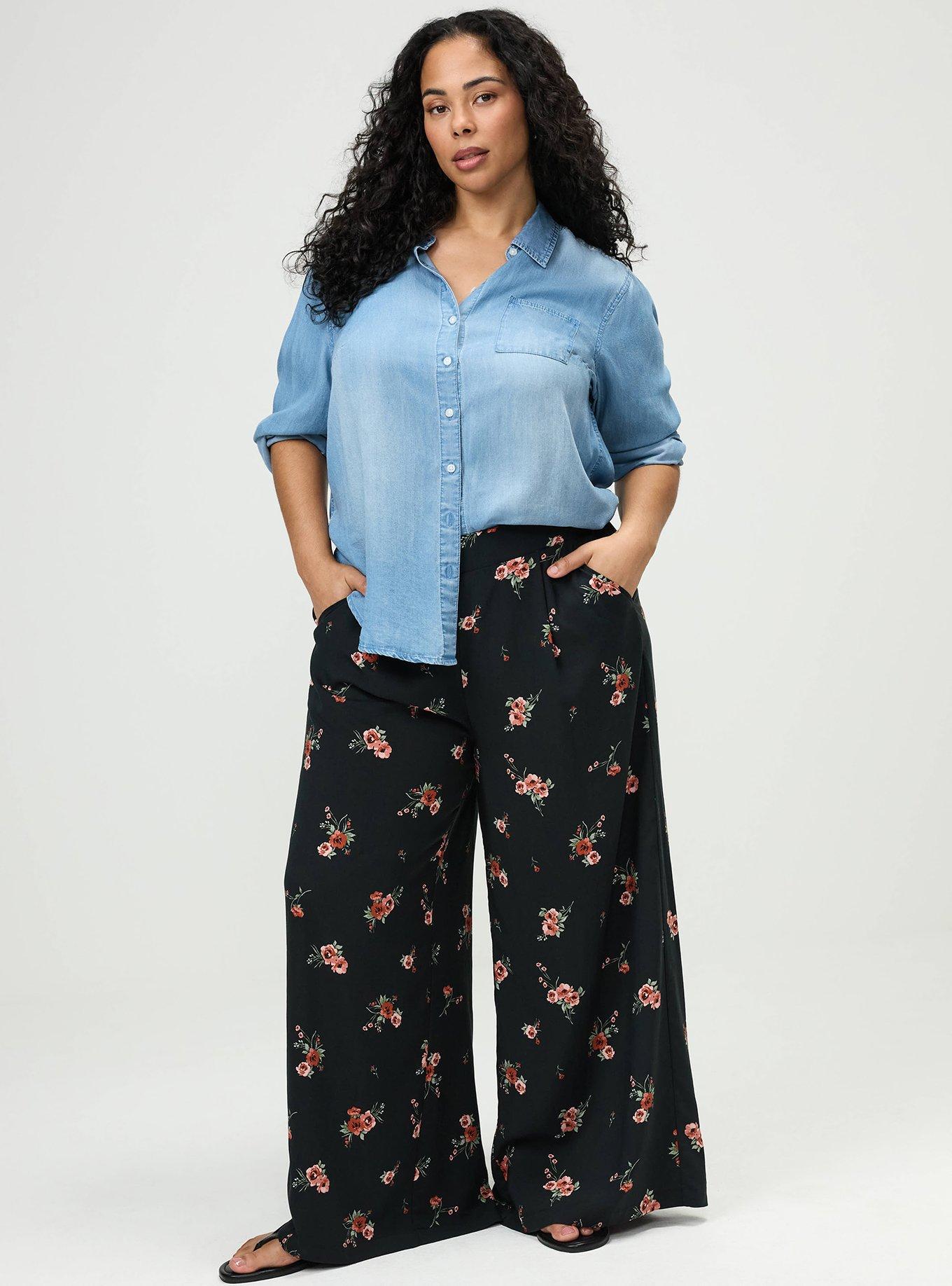 High-Rise Pull-On Wide-Leg Pant, PENNY PORTUGAL BLACK, alternate