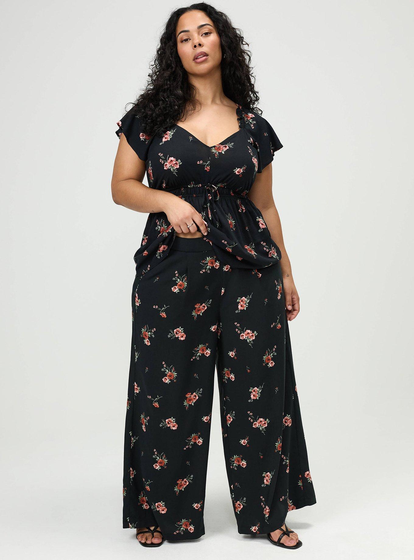 High-Rise Pull-On Wide-Leg Pant, PENNY PORTUGAL BLACK, hi-res