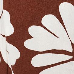 Plus Size High-Rise Pull-On Wide-Leg Pant, FRATURED DAISIES FLORAL BROWN, swatch