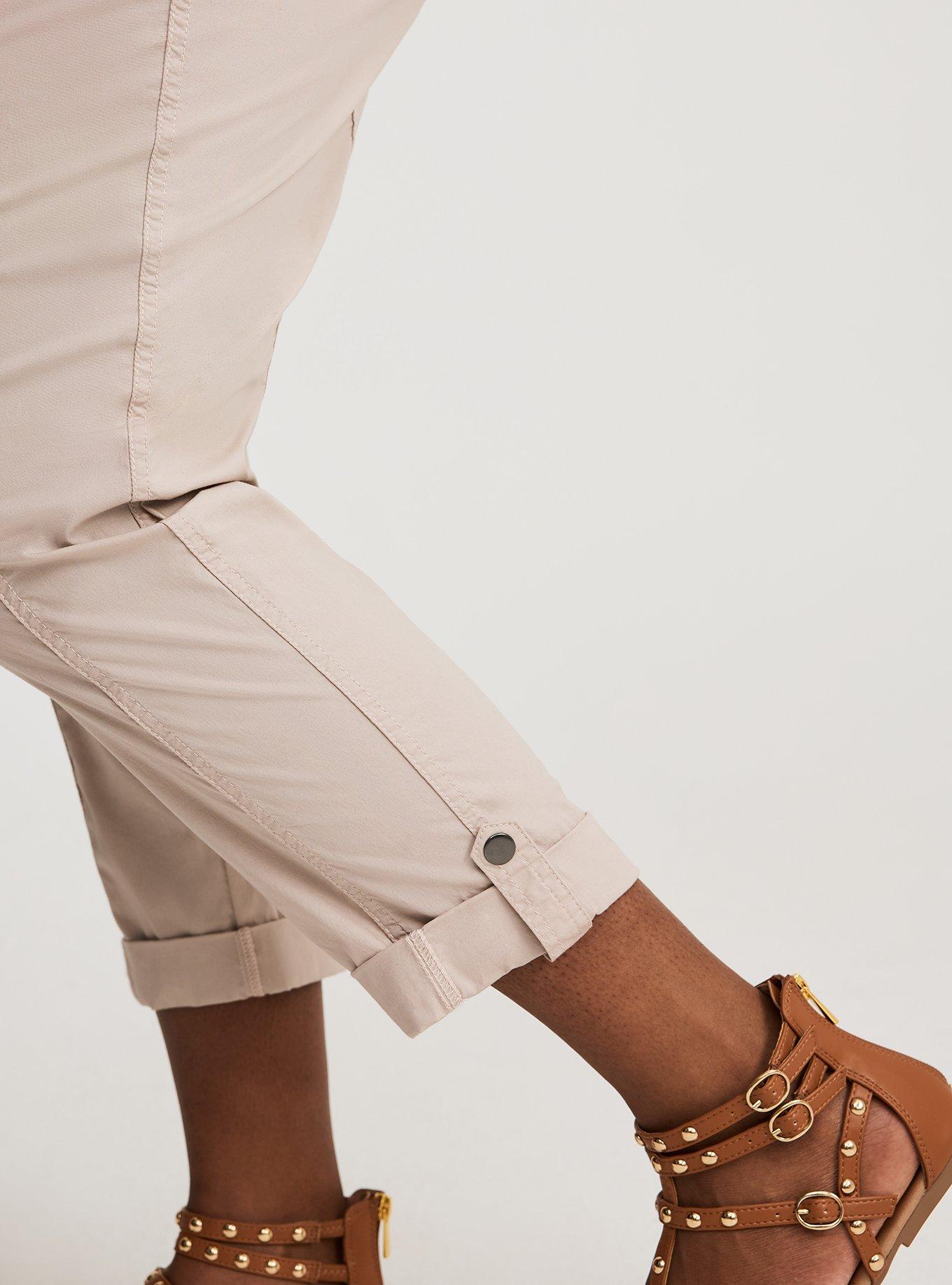 Pull-On Convertible Poplin Crop Pant