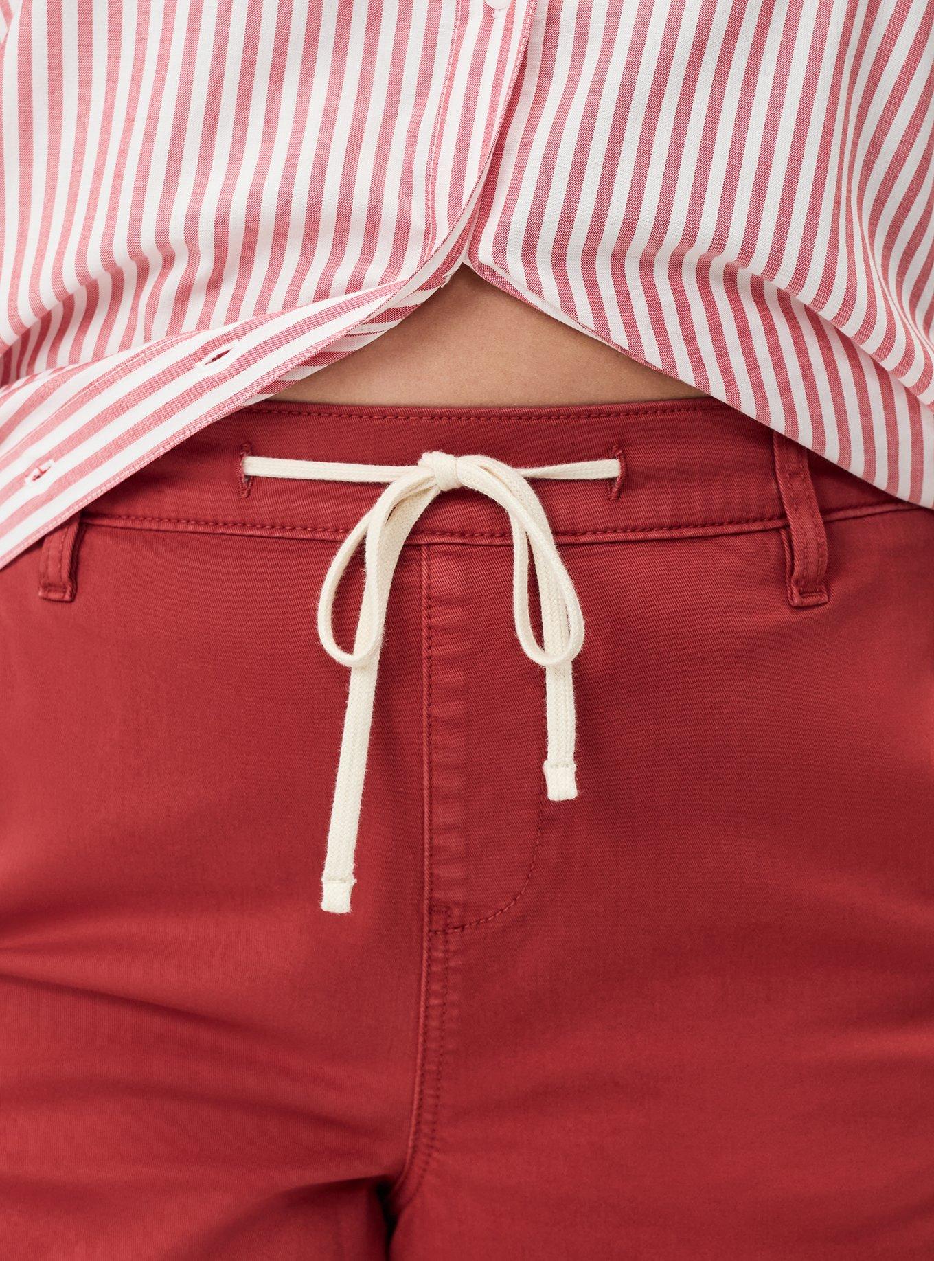 Pull-On Weekend Wide-Leg Ankle Pant, BRICK RED, alternate