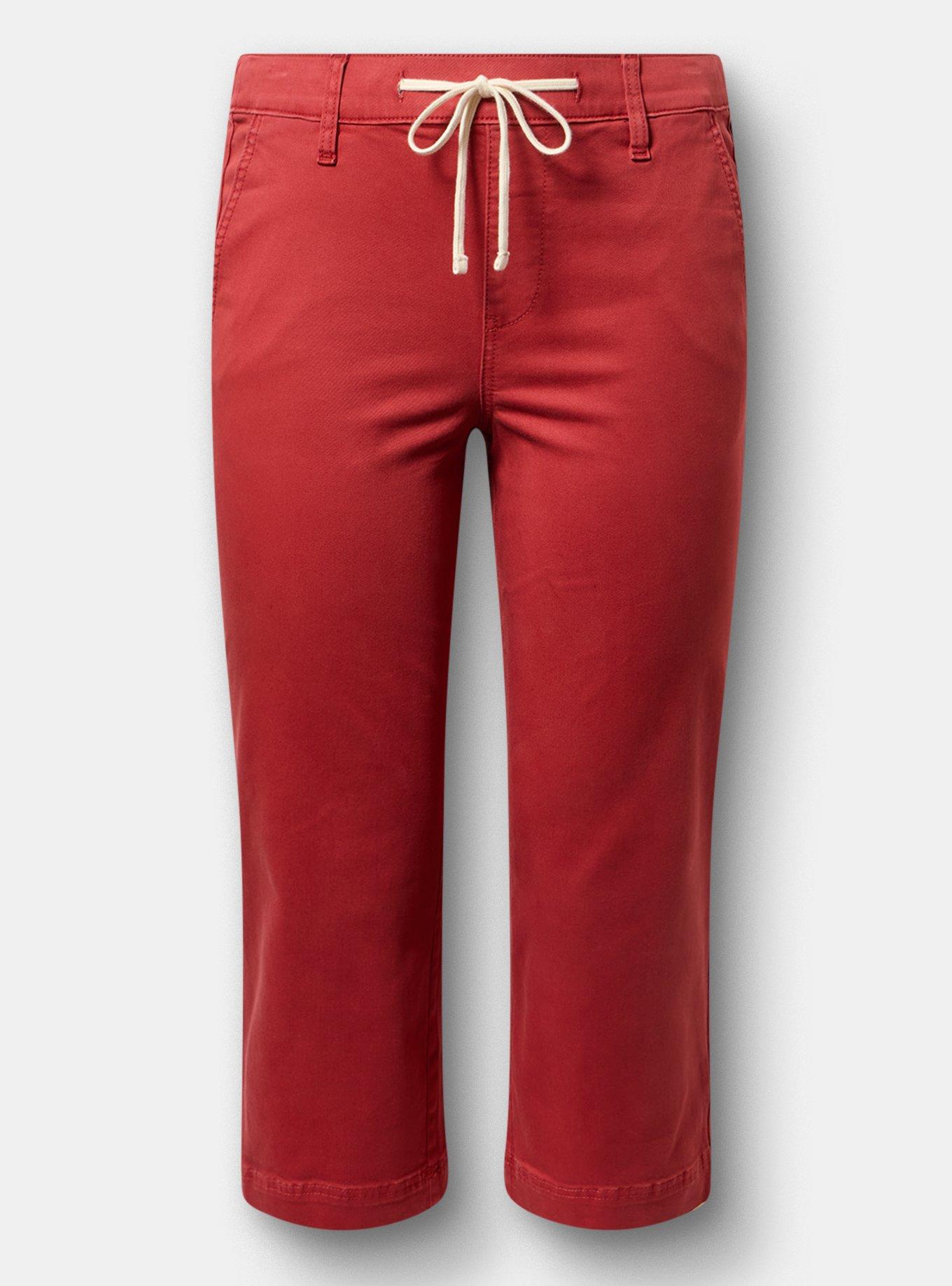 Pull-On Weekend Wide-Leg Ankle Pant, BRICK RED, hi-res