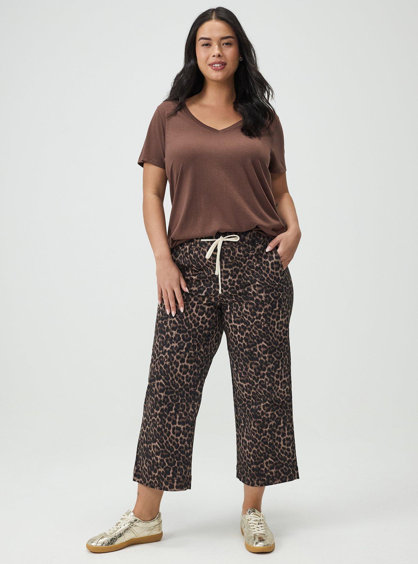 Pull-On Weekend Wide-Leg Ankle Pant, ON THE PROWL LEOPARD BROWN, hi-res