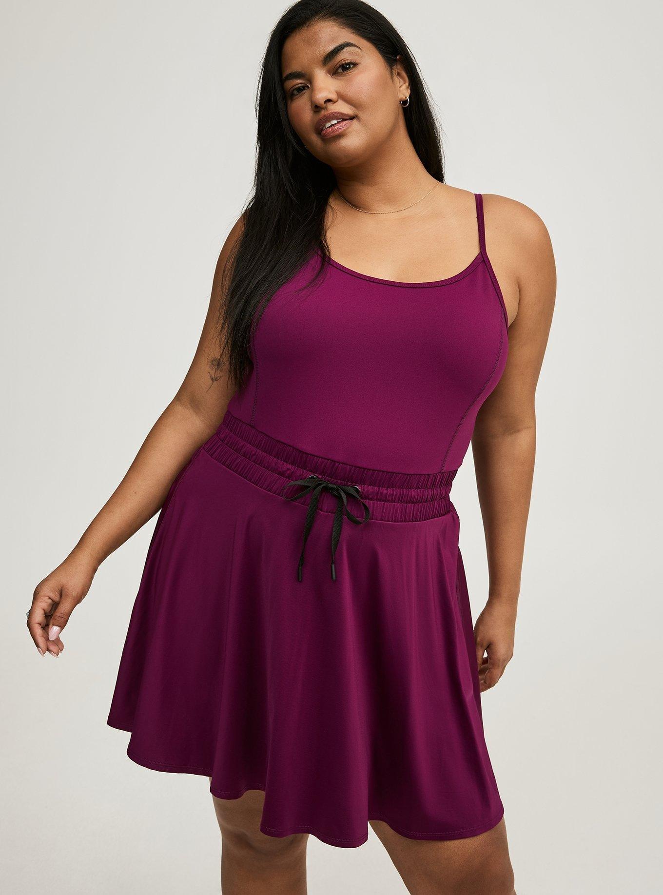 knee length dresses for ladies Peyton Gingham Active Mini Dress - Pink and White main image 0