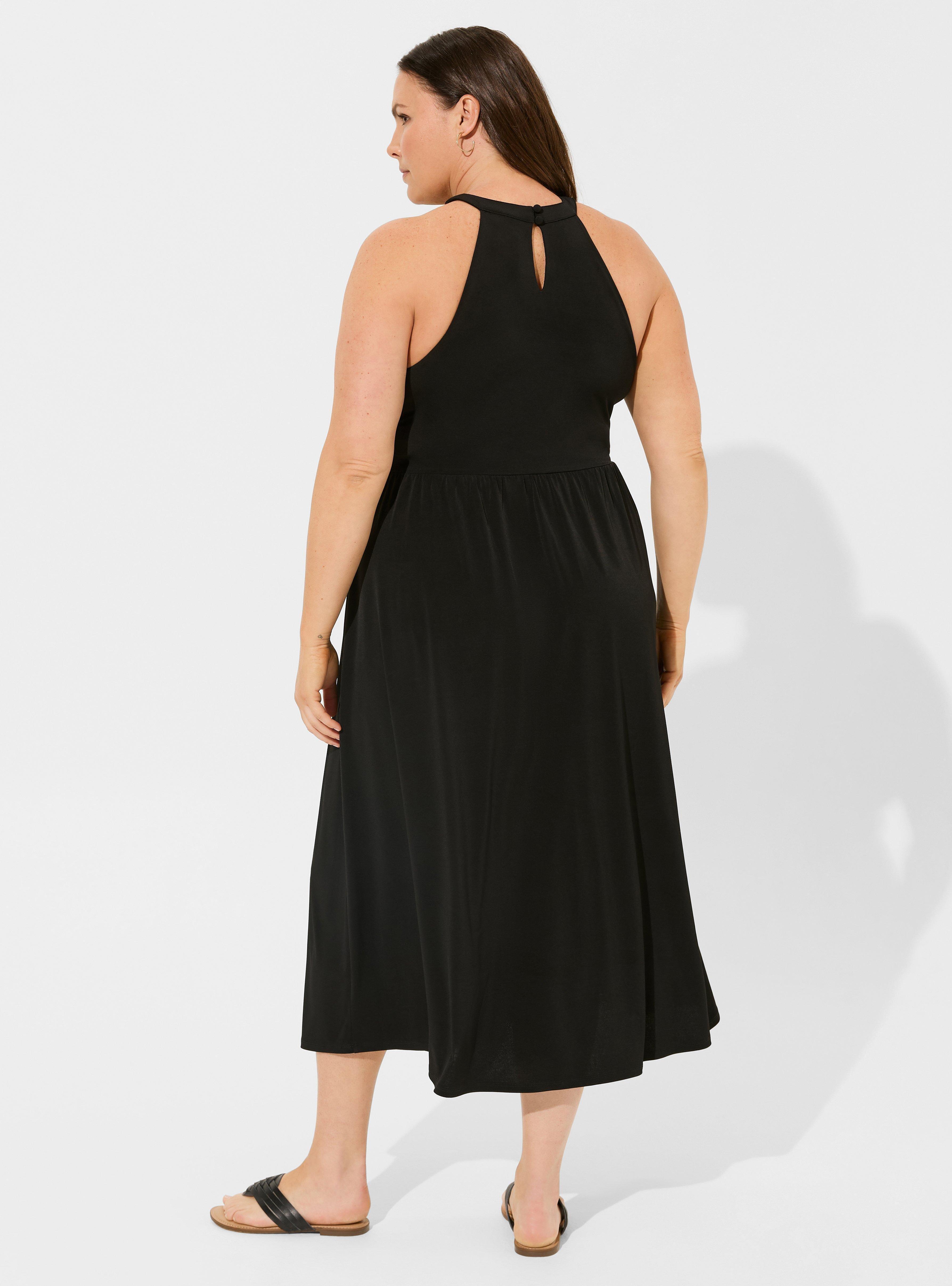 Plus Size - Tea Length Studio Knit Halter Dress - Torrid