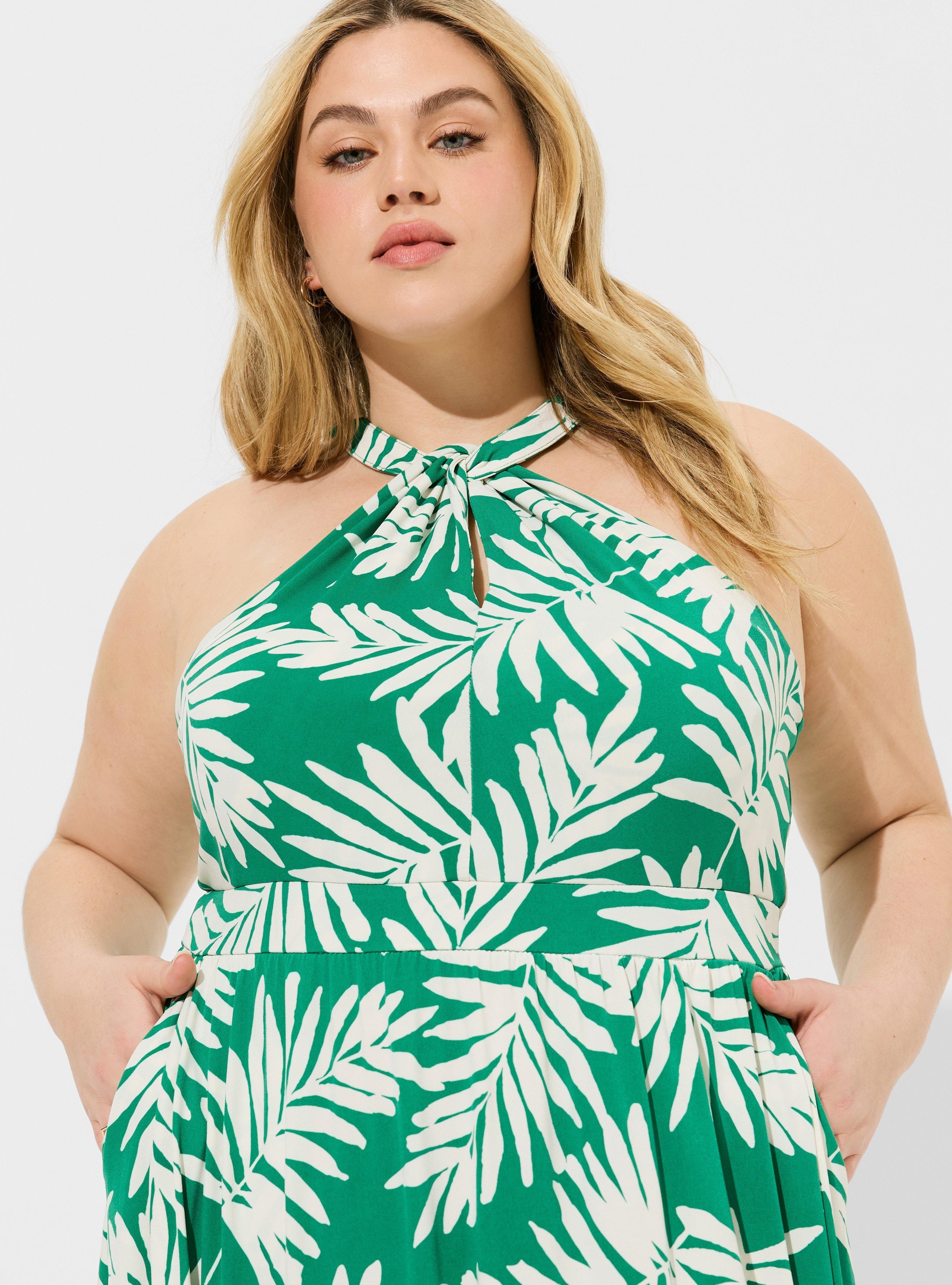 Plus Size - Tea Length Studio Knit Halter Dress - Torrid