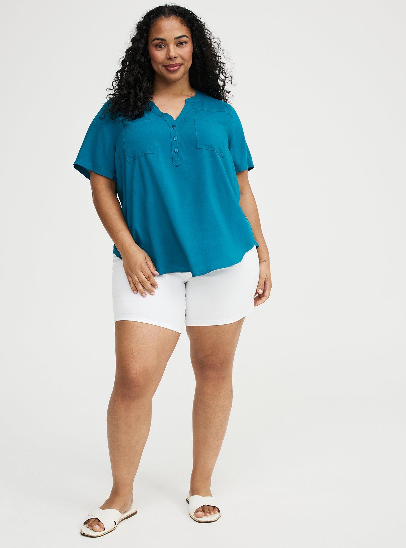 Harper Challis Short Sleeve Blouse, OCEAN DEPTHS, alternate