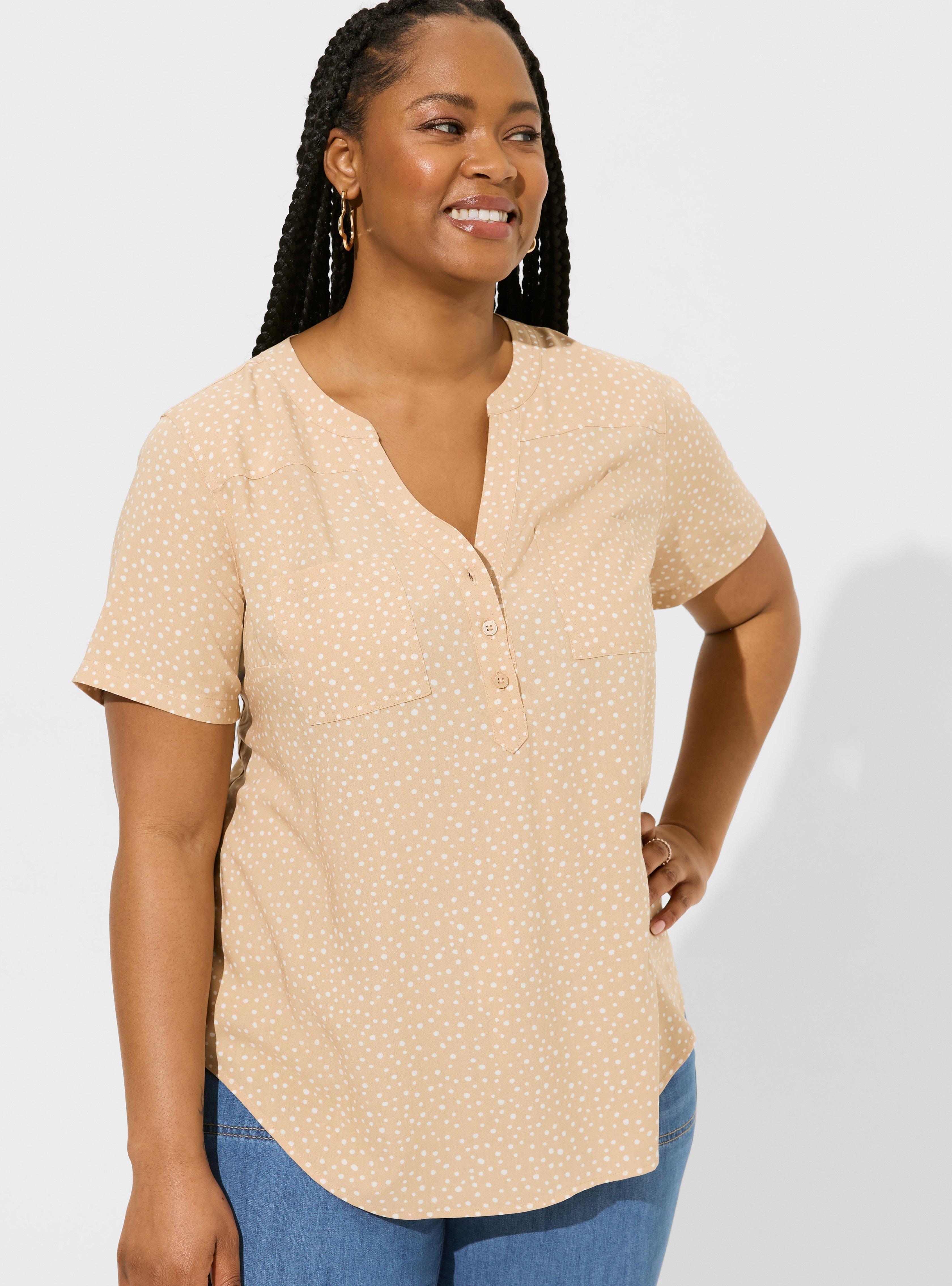 Plus Size - Harper Challis Short Sleeve Blouse - Torrid