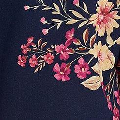 Harper Challis Short Sleeve Blouse, CAMMY FLORAL PEACOAT, swatch