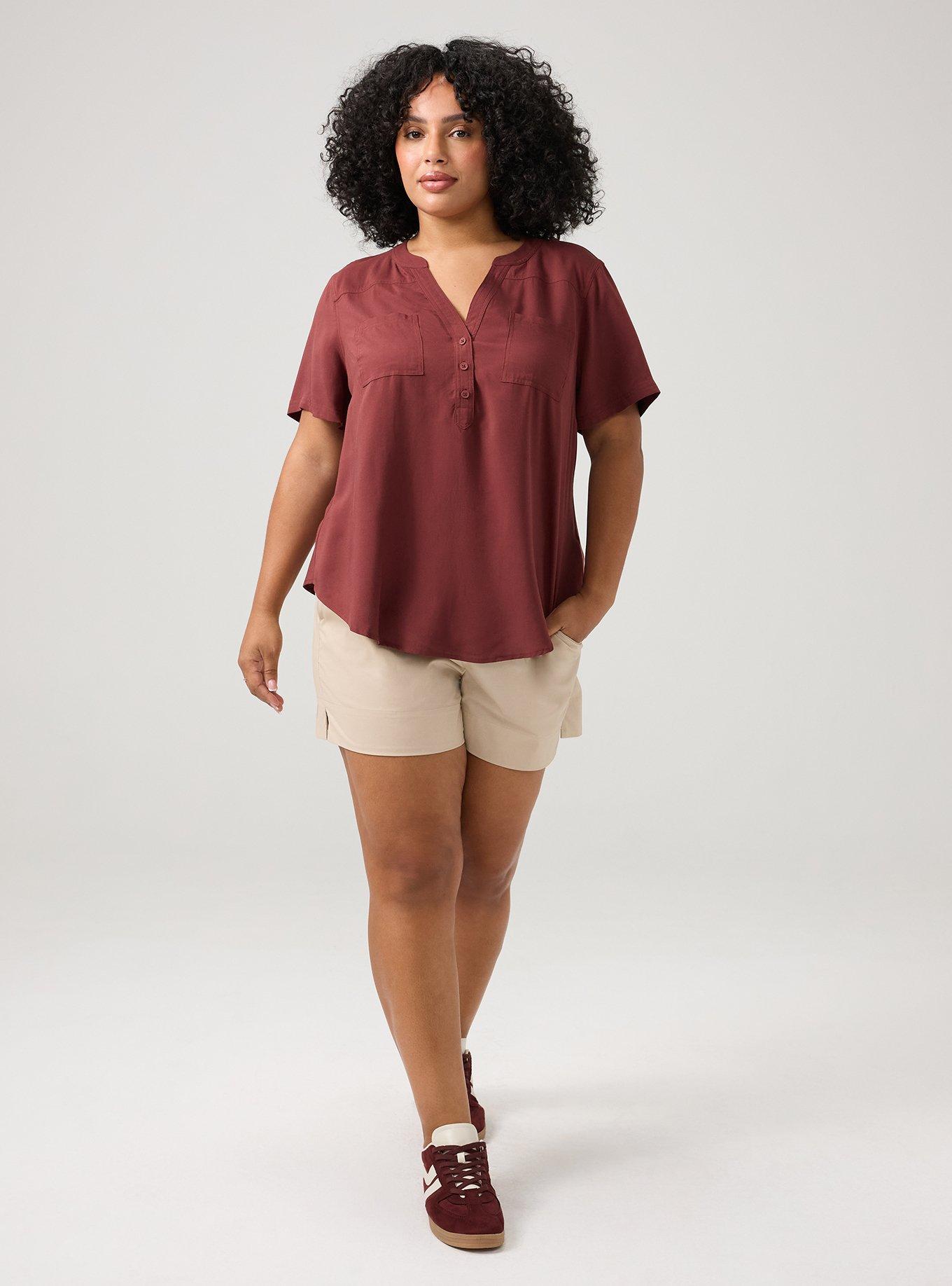 Harper Challis Short Sleeve Blouse, Andorra, alternate