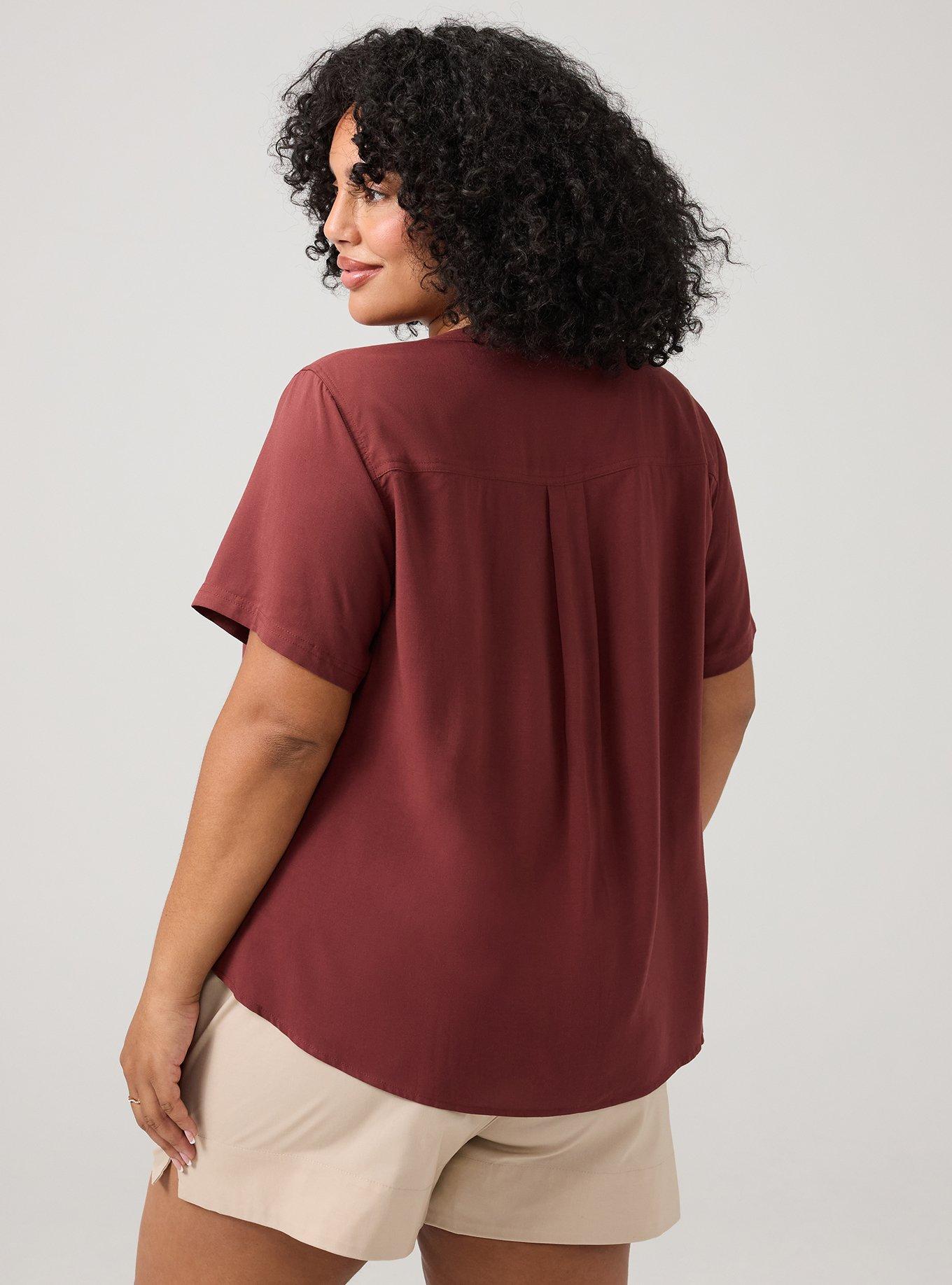 Harper Challis Short Sleeve Blouse, Andorra, alternate