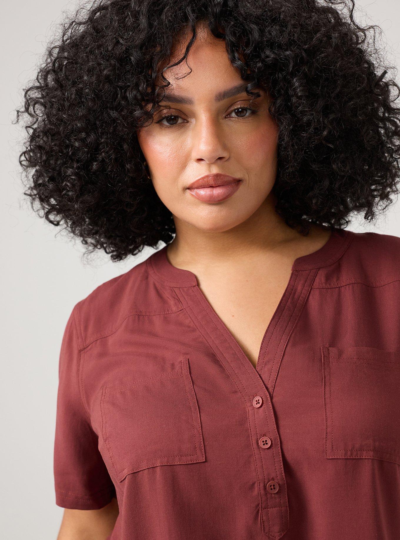 Harper Challis Short Sleeve Blouse, Andorra, alternate