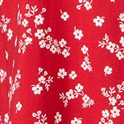 Harper Challis Short Sleeve Blouse, CLASSIC DITSY FLORAL RED, swatch