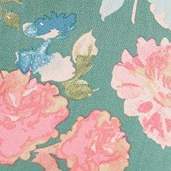 Harper Challis Short Sleeve Blouse, WILD FIELD FLORAL GREEN, swatch