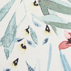 Harper Challis Short Sleeve Blouse, FAWNA FLORAL IVORY, swatch