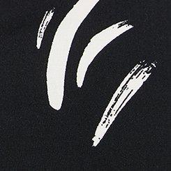 Harper Challis Short Sleeve Blouse, BRUSH STROKES BLACK, swatch