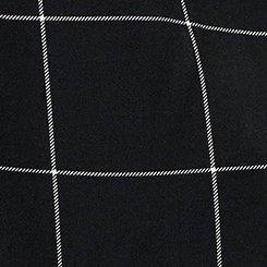 Harper Challis Short Sleeve Blouse, THIN PANE PLAID BLACK, swatch