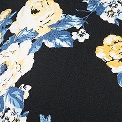 Harper Challis Short Sleeve Blouse, MARCIE ROSE FLORAL BLACK, swatch