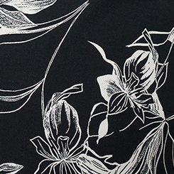 Harper Challis Short Sleeve Blouse, FLORAL FLOW BW, swatch