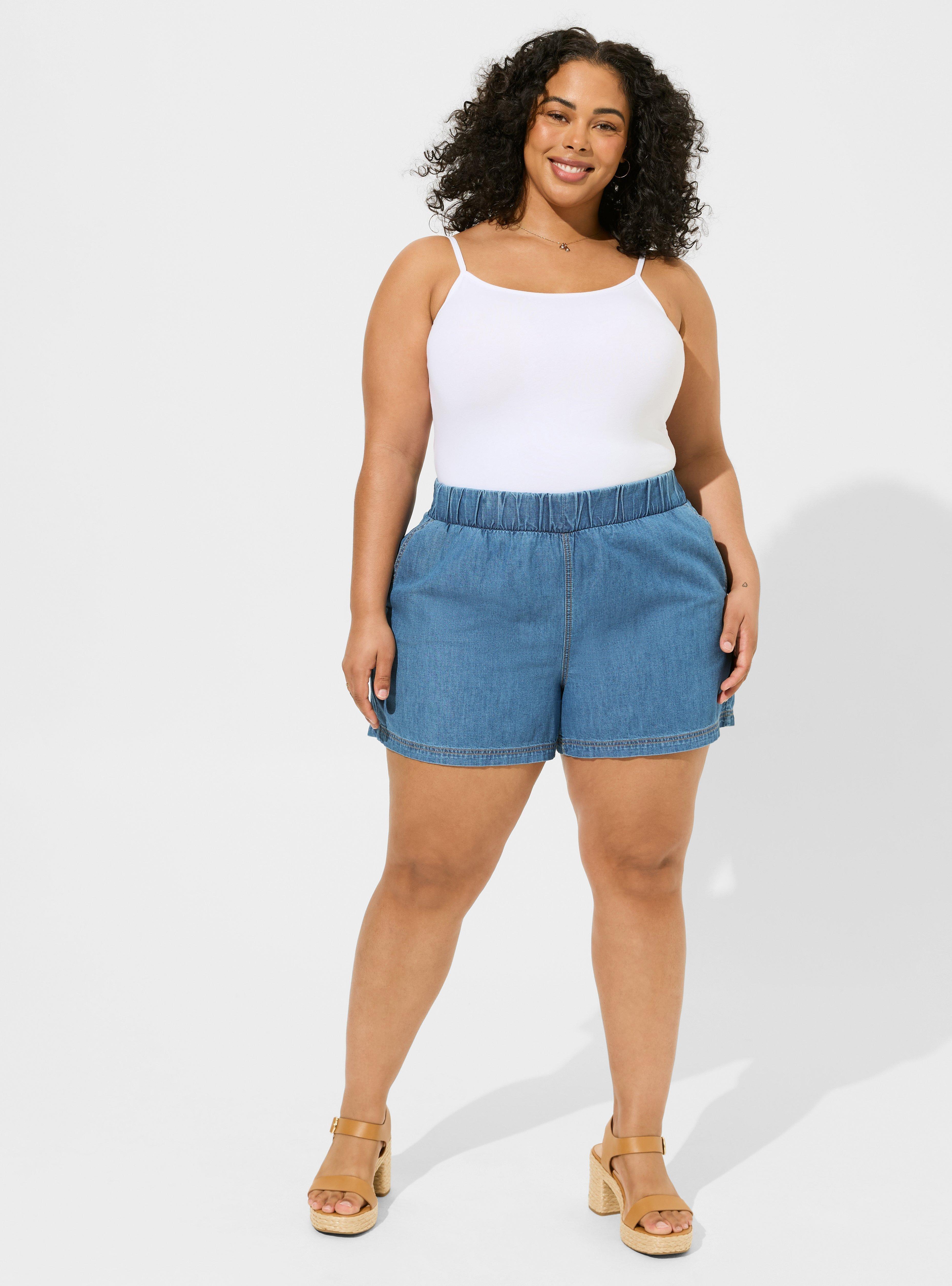 5 Inch Pull-on Lightweight Denim High-Rise Short