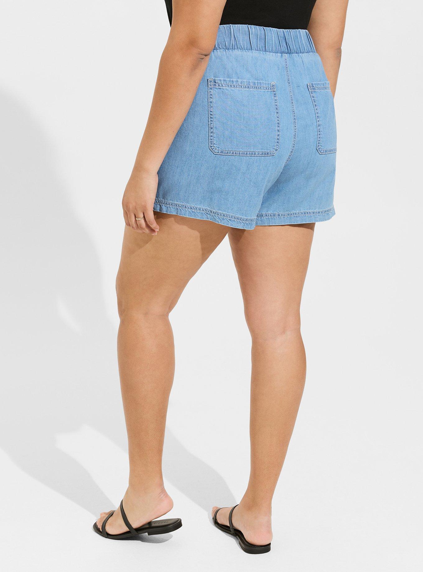 5 Inch Pull-on Lightweight Denim High-Rise Short