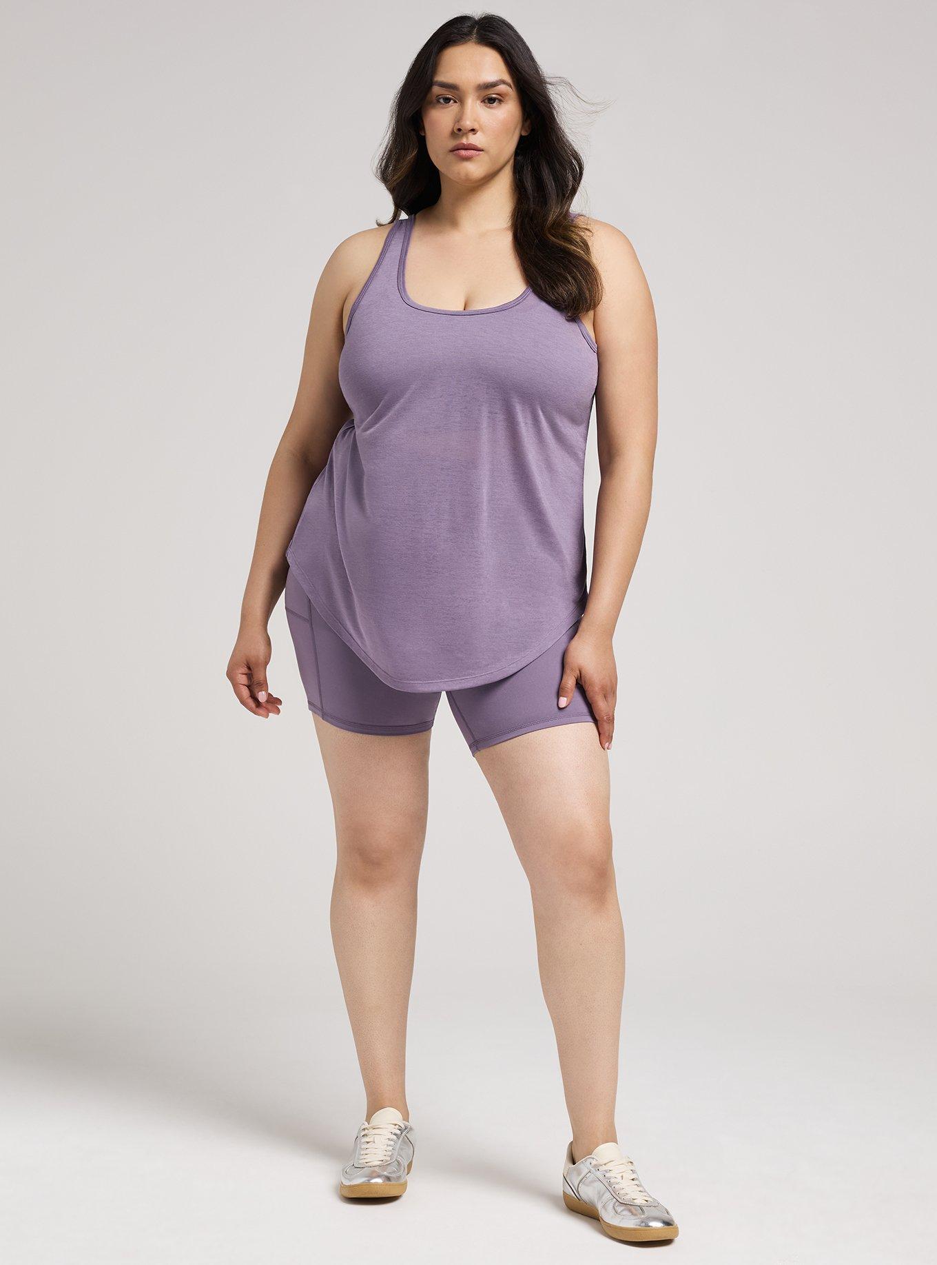 TRU Super Soft Performance Jersey 7'' Active Bike Short, PURPLE SAGE, alternate