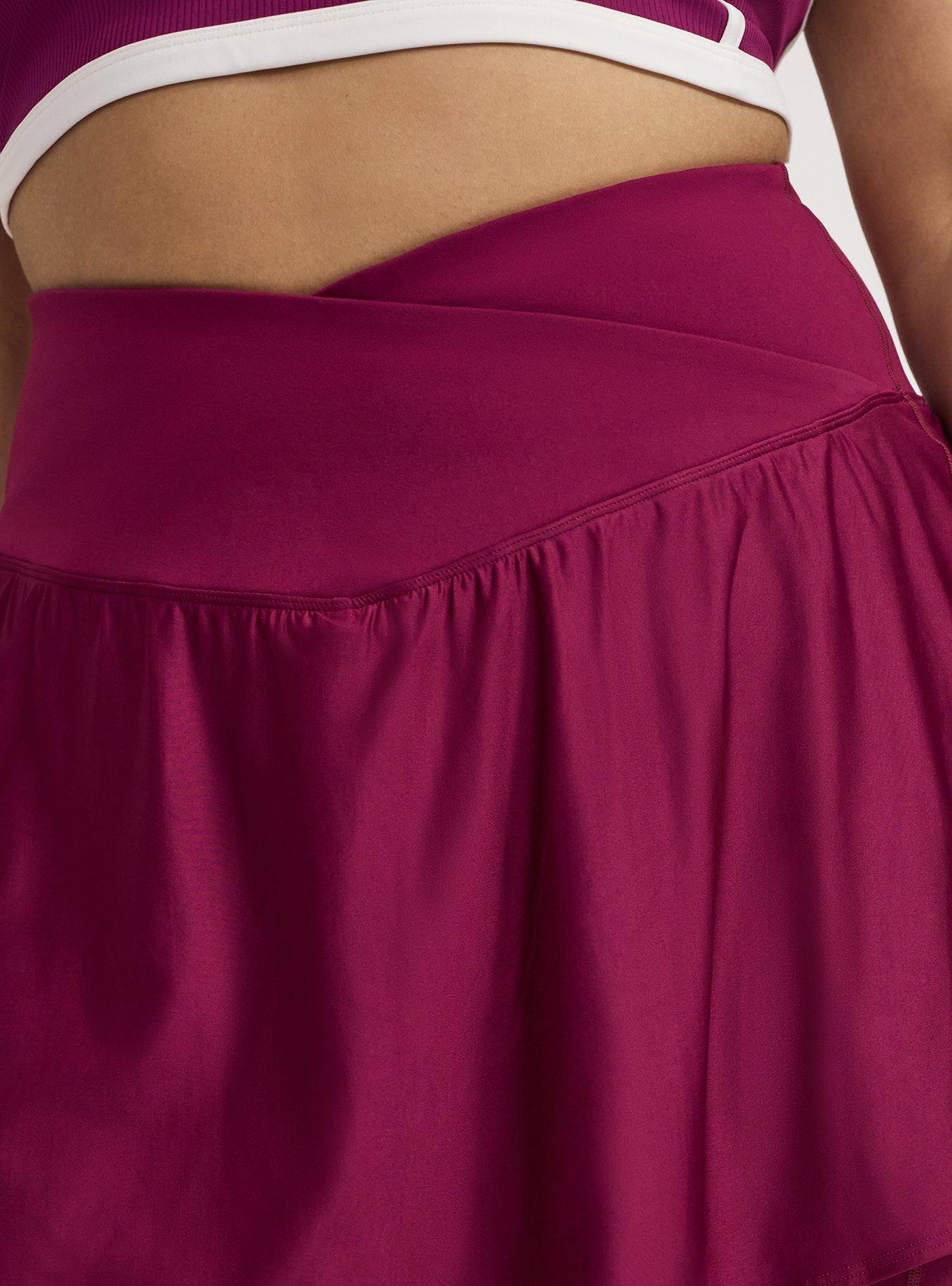 TRU Tech Jersey Active Mini Skirt With Bike Short, PLUM CASPIA, alternate