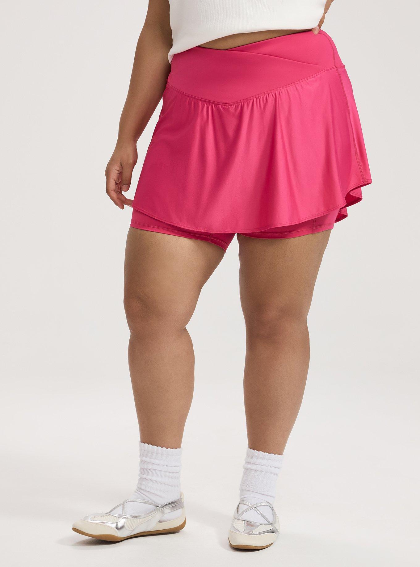 TRU Tech Jersey Active Mini Skirt With Bike Short, BEET ROOT PURPLE PINK, alternate