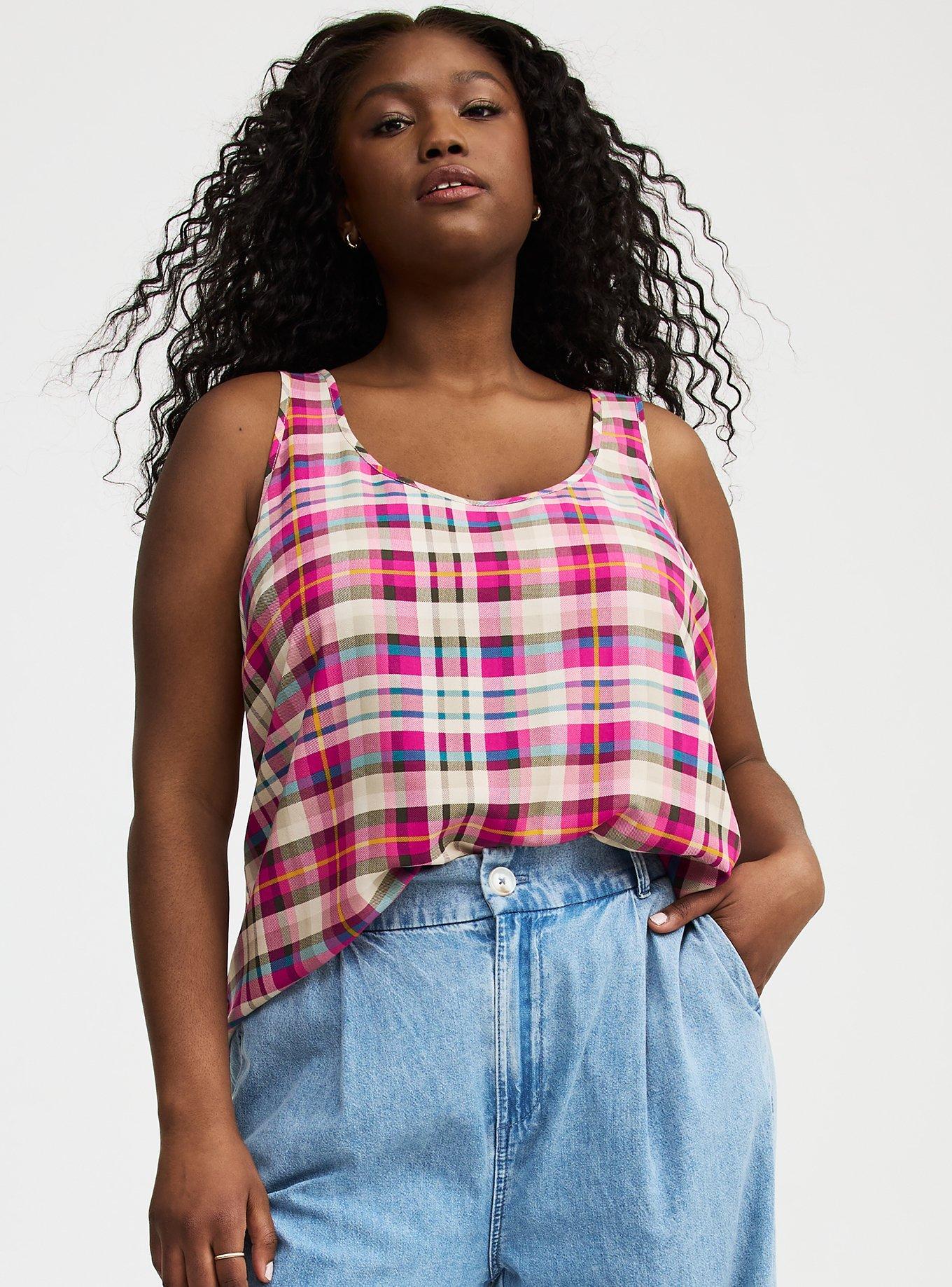 Hi-Low Challis Tank Top