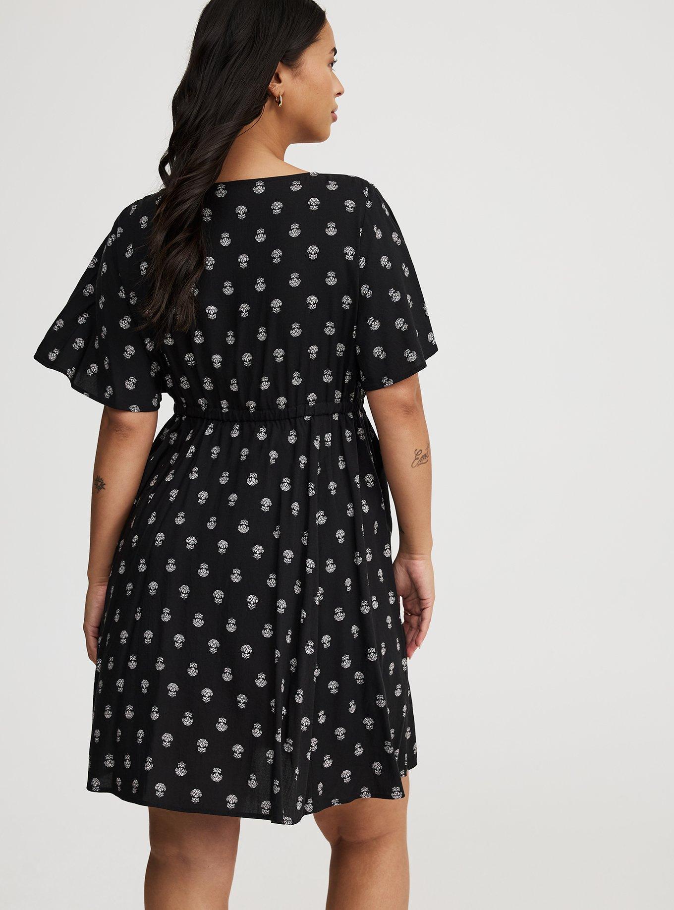 Challis V-Neck Mini Dress