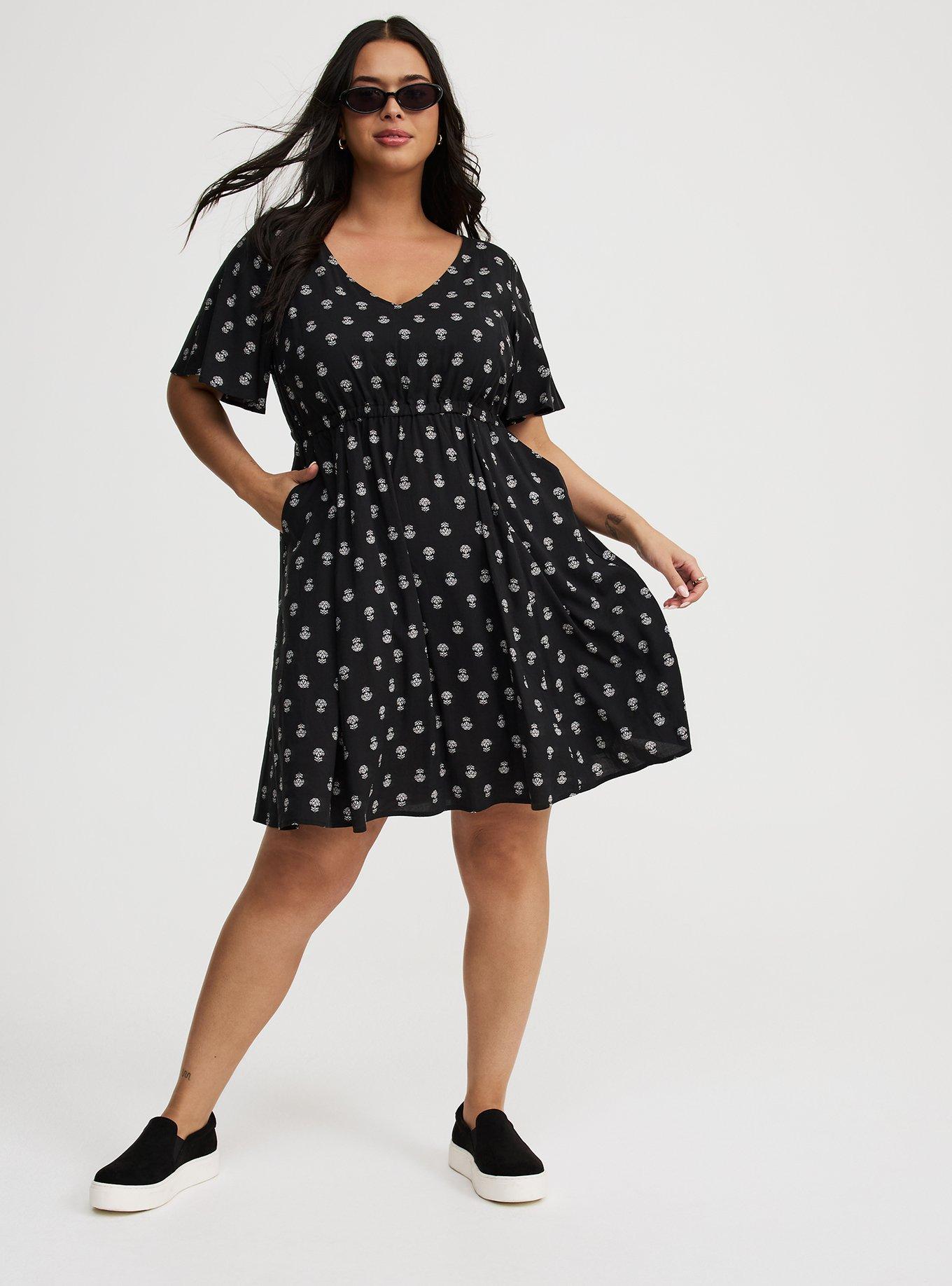 Challis V-Neck Mini Dress