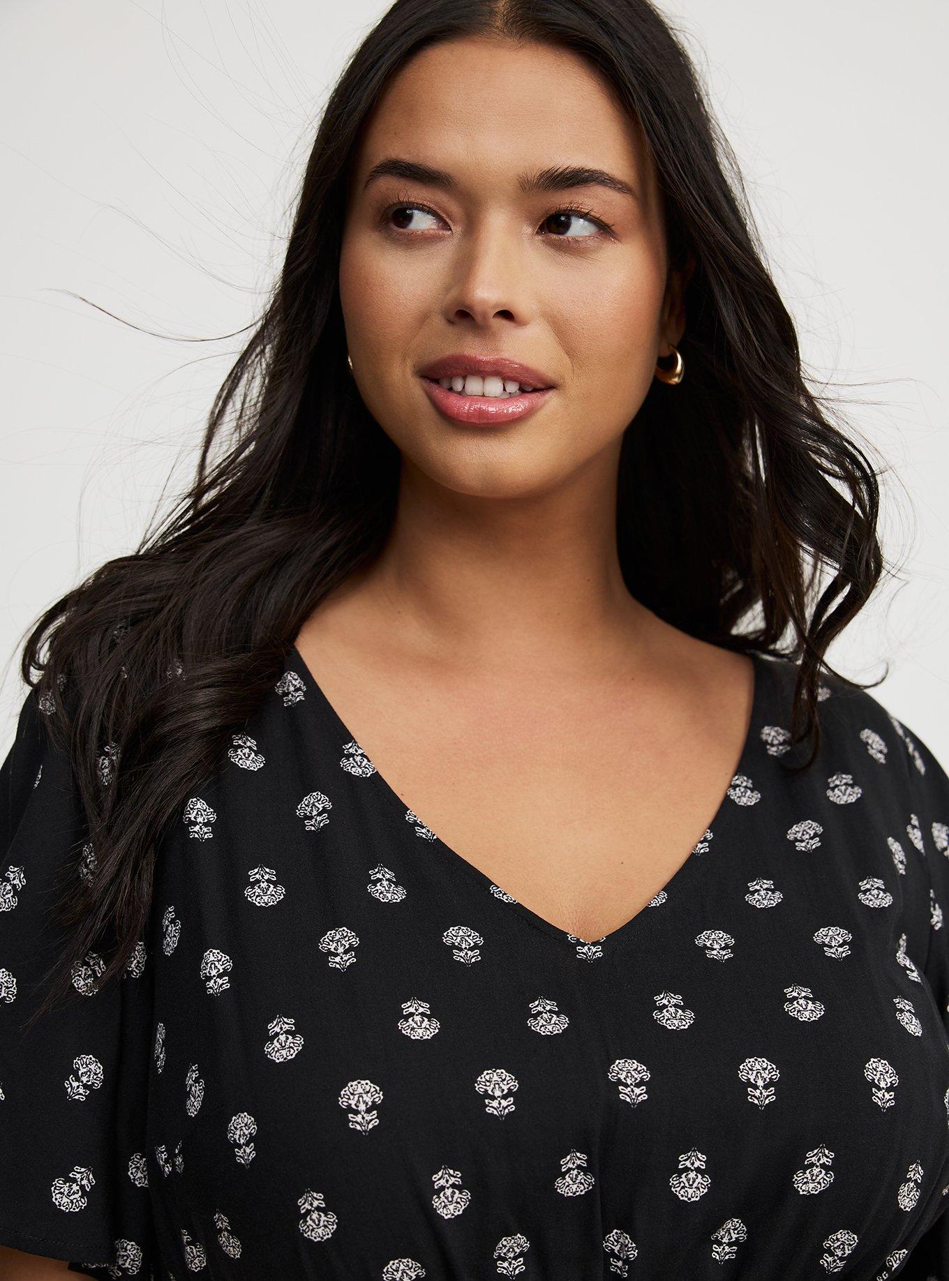 Challis V-Neck Mini Dress