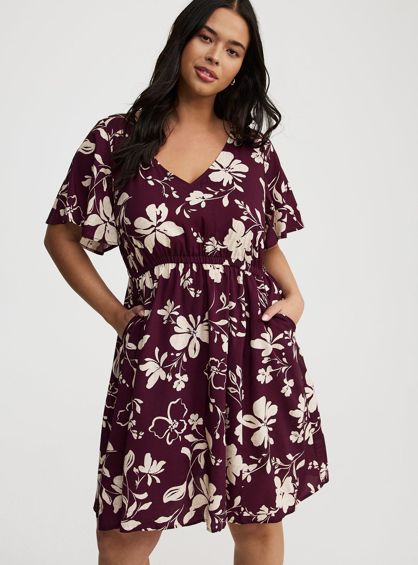 Challis V-Neck Mini Dress