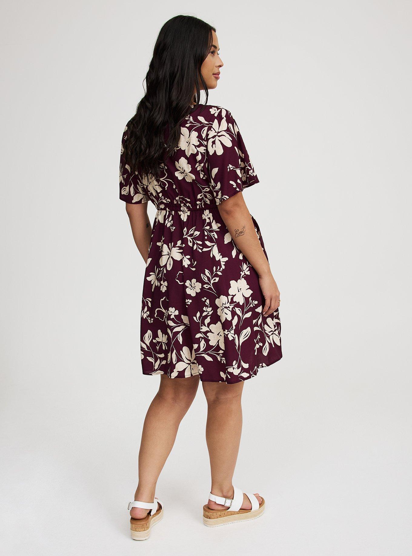 Challis V-Neck Mini Dress