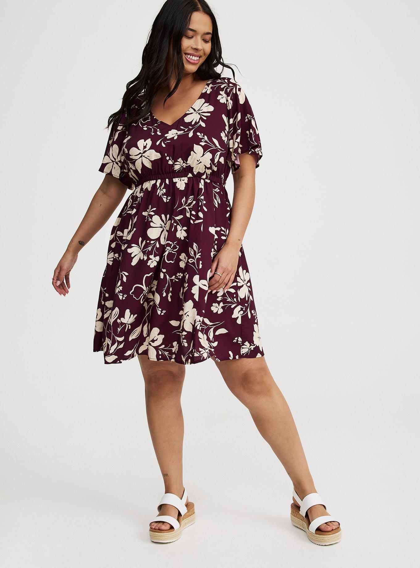 Challis V-Neck Mini Dress