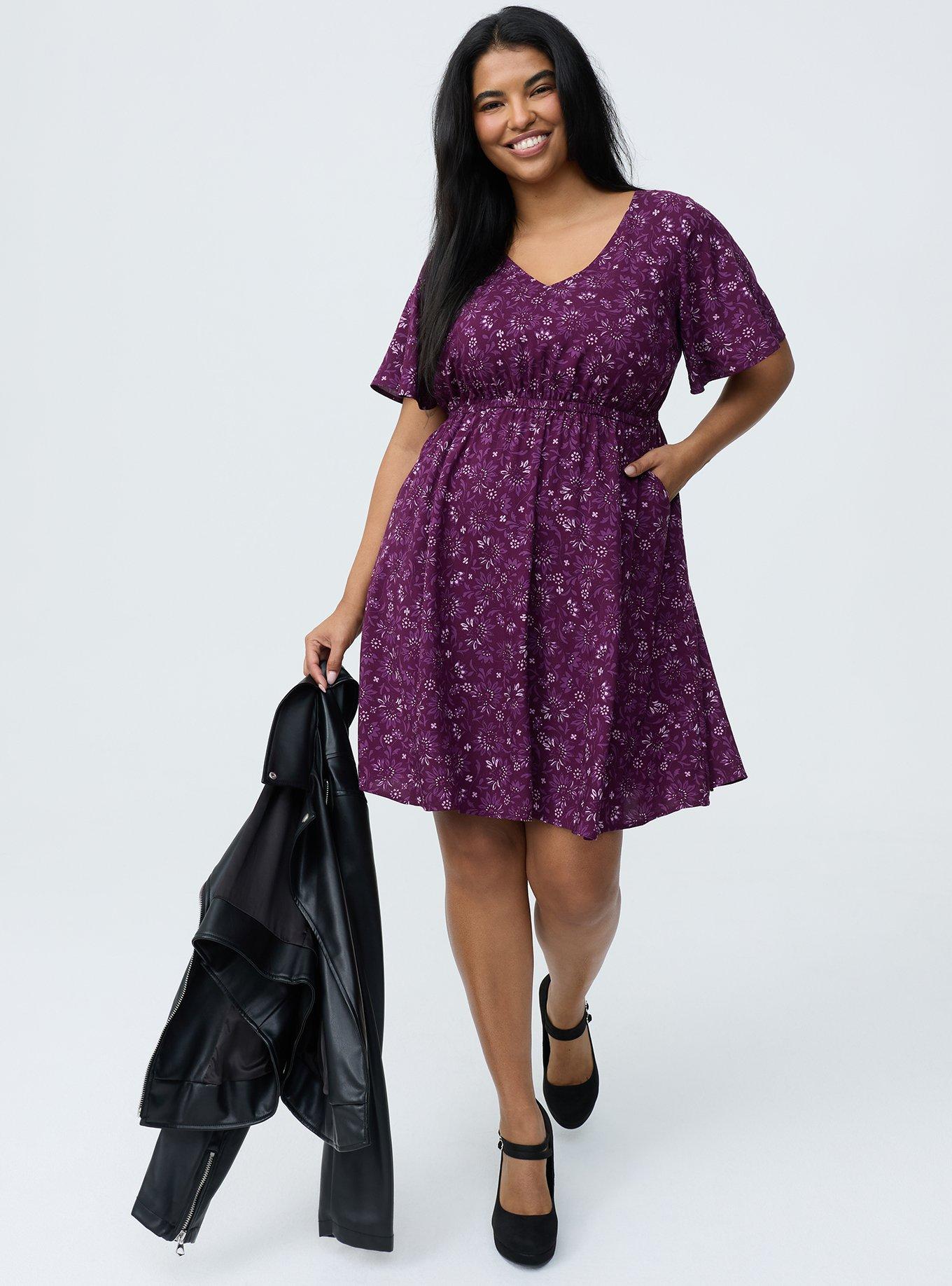 Plus Size - Smocked Bodice Mini Dress - Torrid