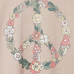 Flower Peace Relaxed Fit Heritage Jersey Crew Tee, MUSHROOM, swatch
