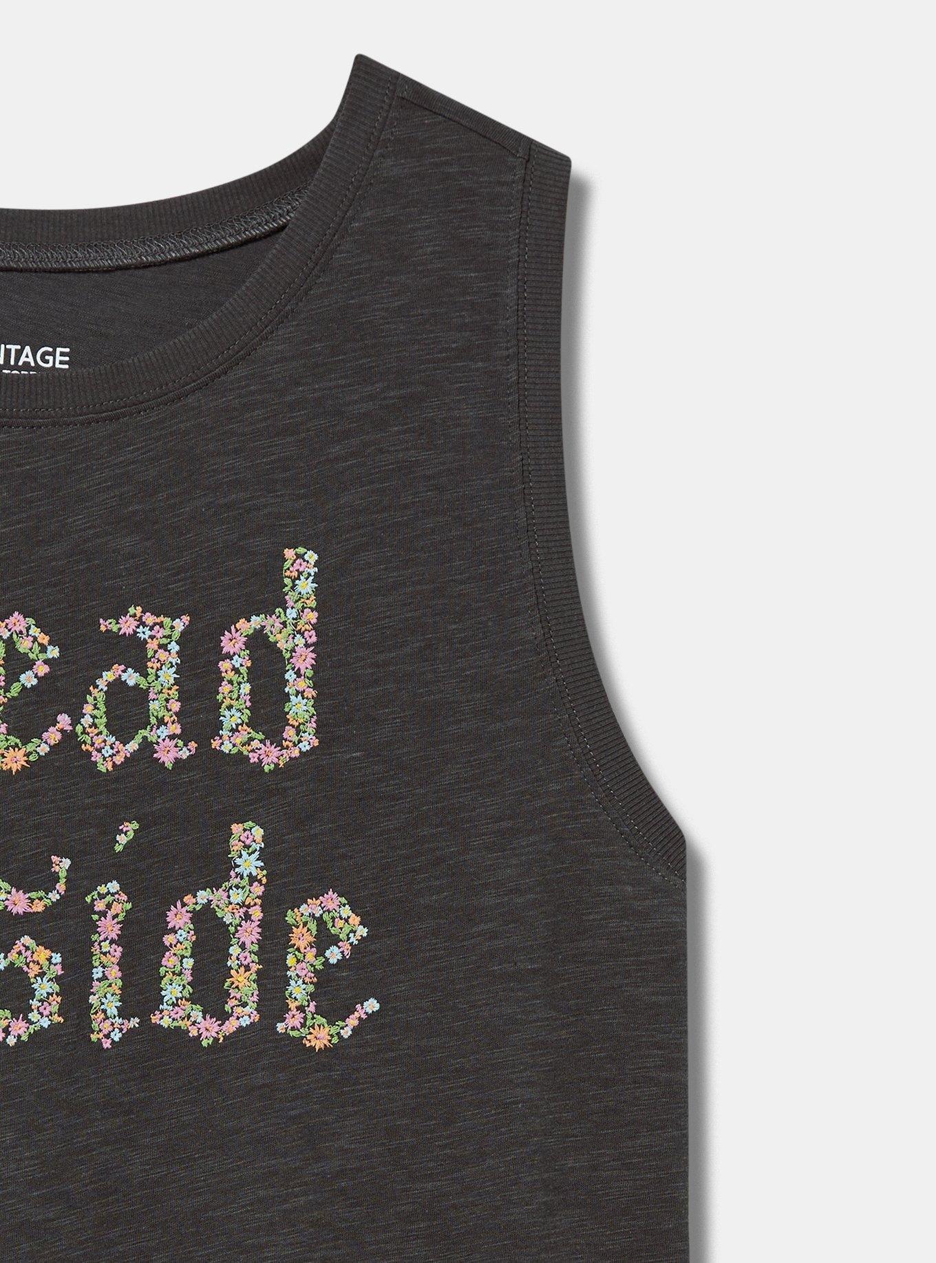 Dead Inside Vintage Slub Embroidered Tank