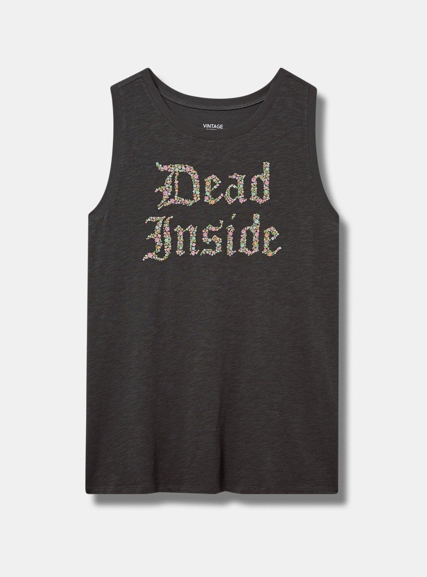 Dead Inside Vintage Slub Embroidered Tank