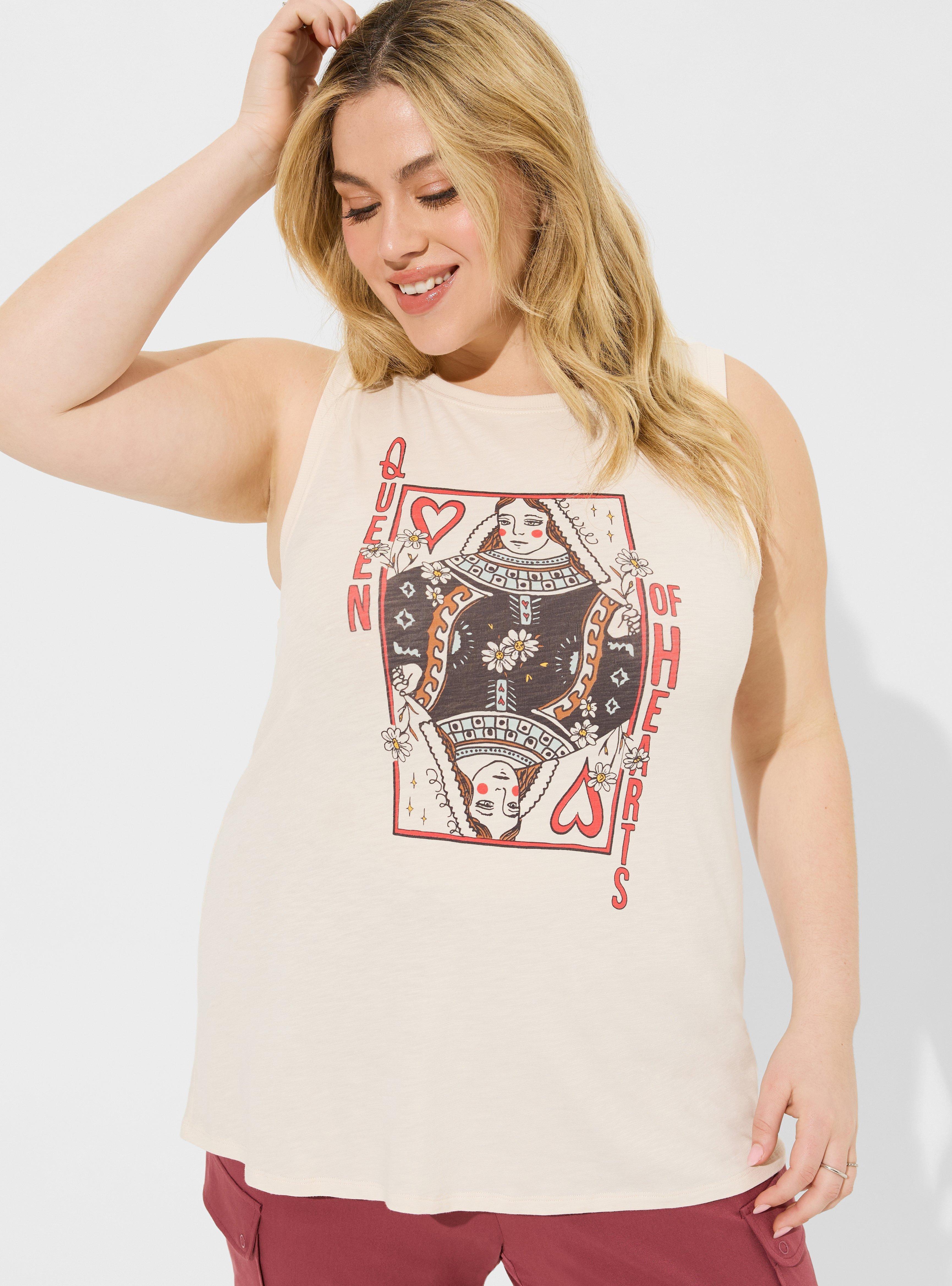 Queen Of Hearts Classic Fit Vintage Slub Tank