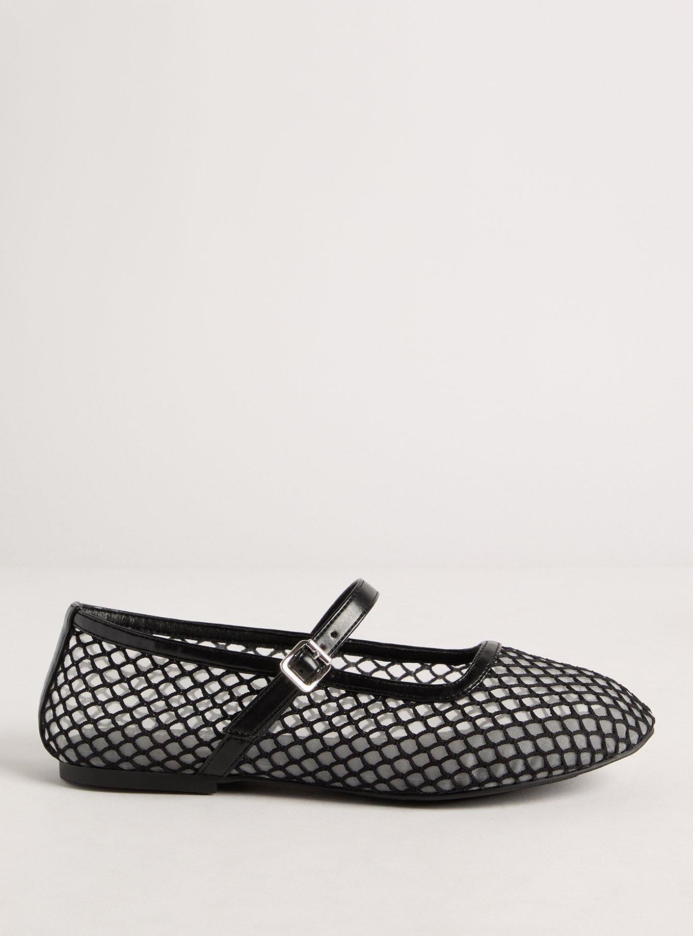 Fishnet Mary Jane Flat (WW)