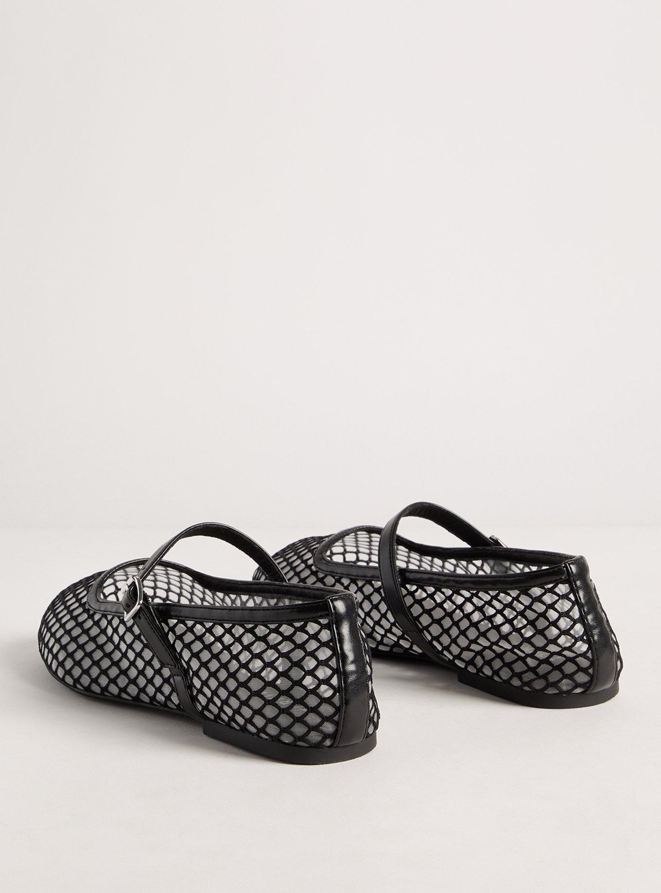 Fishnet Mary Jane Flat (WW)