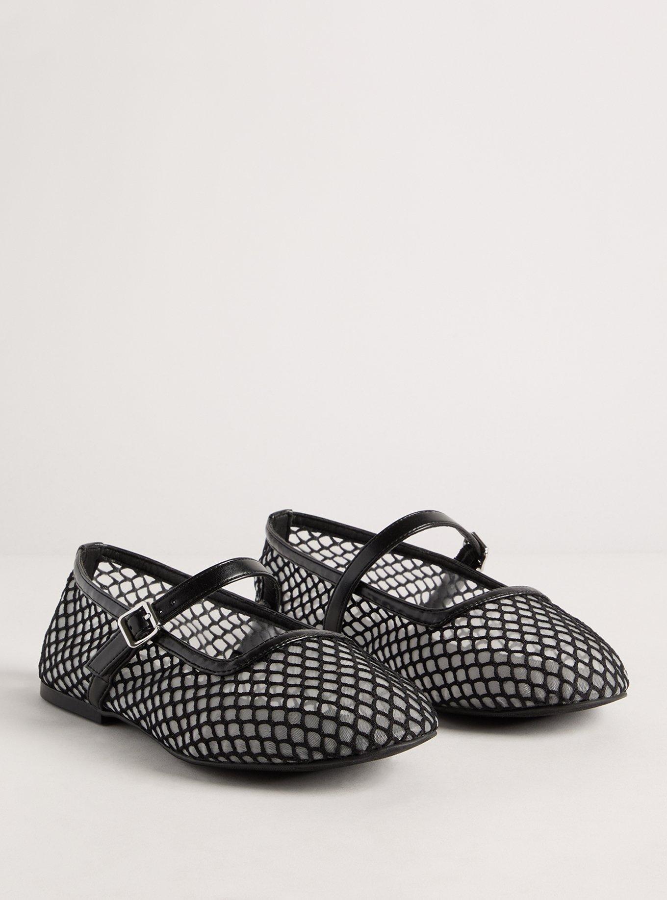 Fishnet Mary Jane Flat (WW)