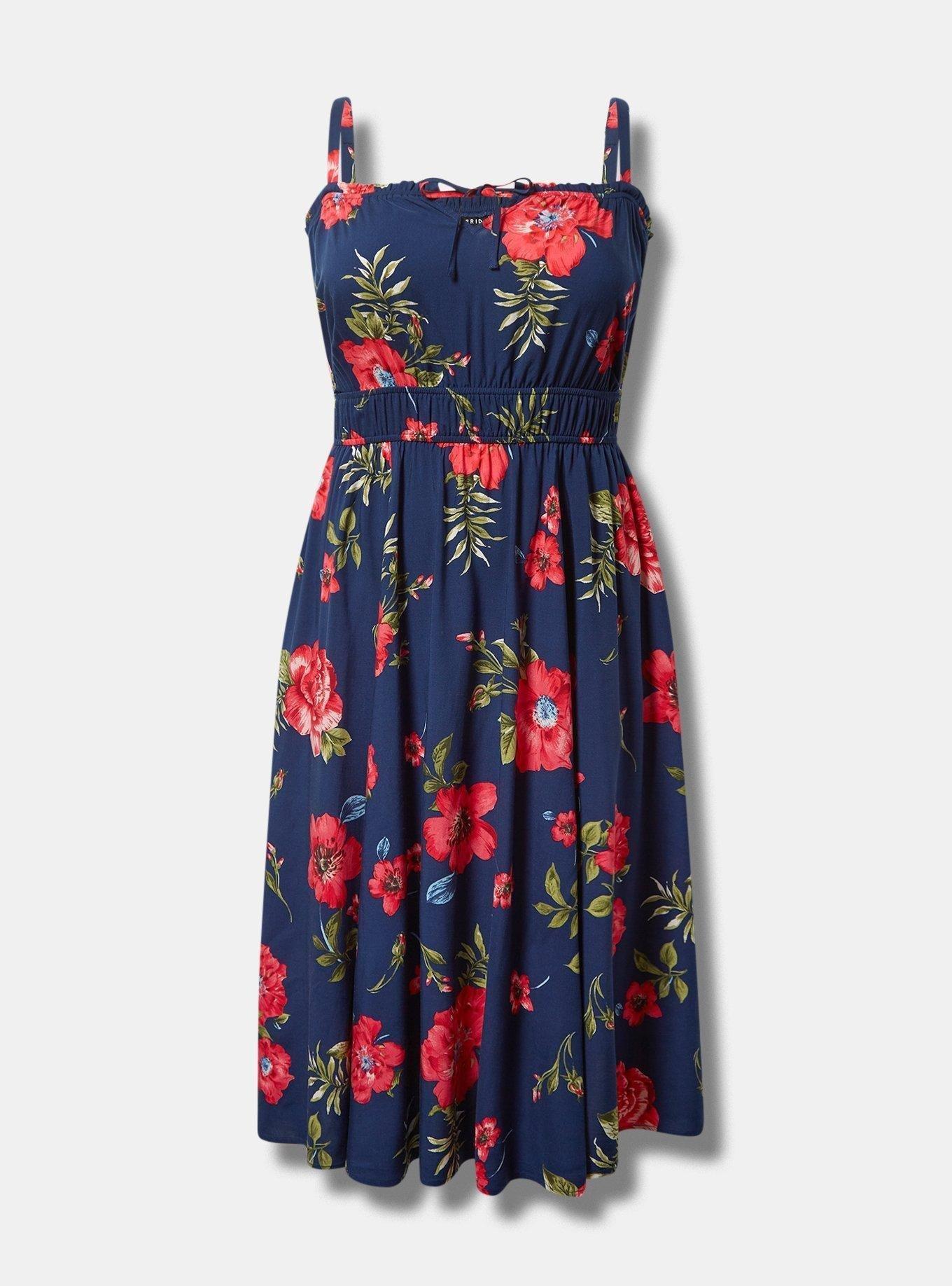 Sleeveless A-Line Midi Dress