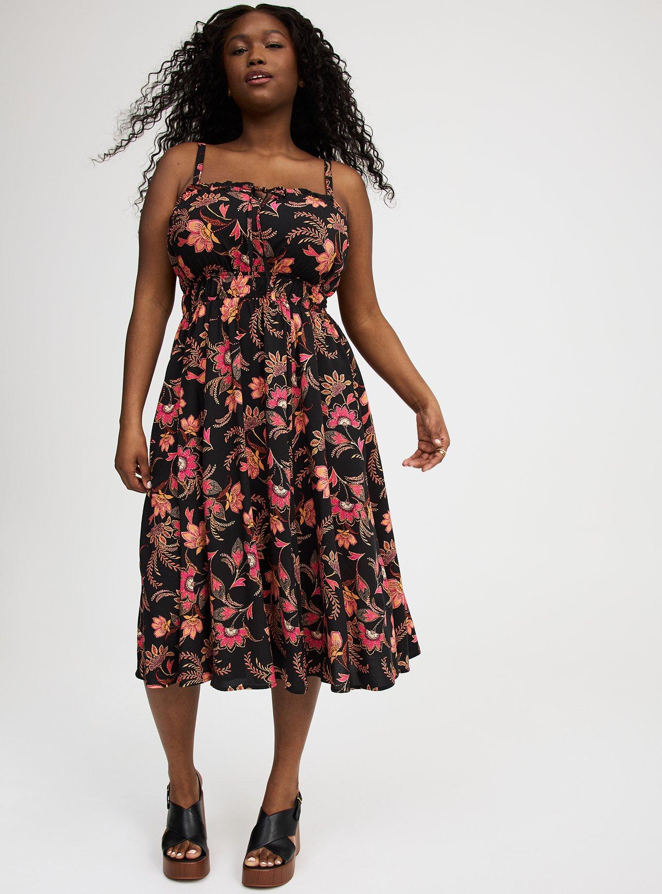 Sleeveless A-Line Midi Dress