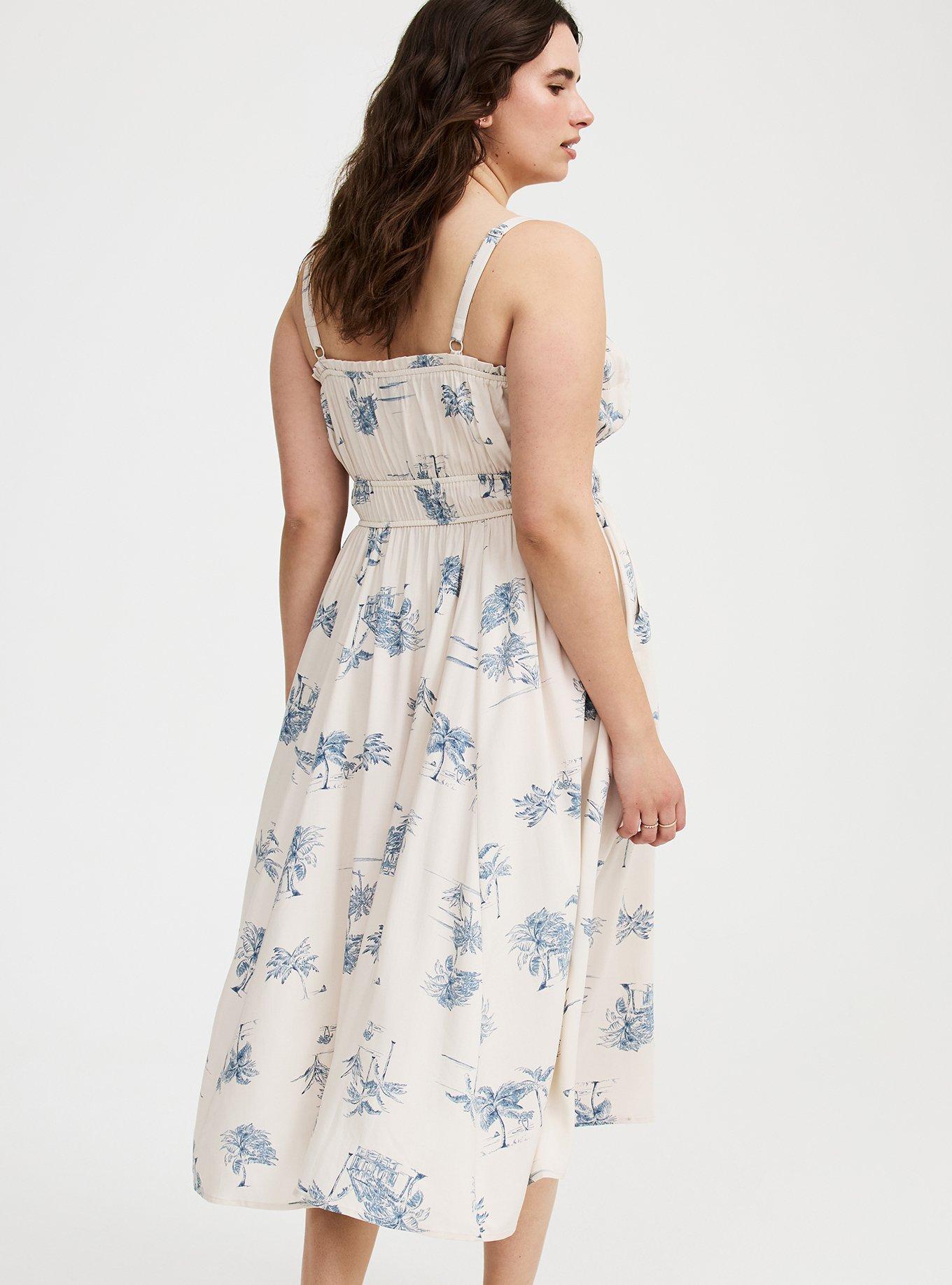 Sleeveless A-Line Midi Dress