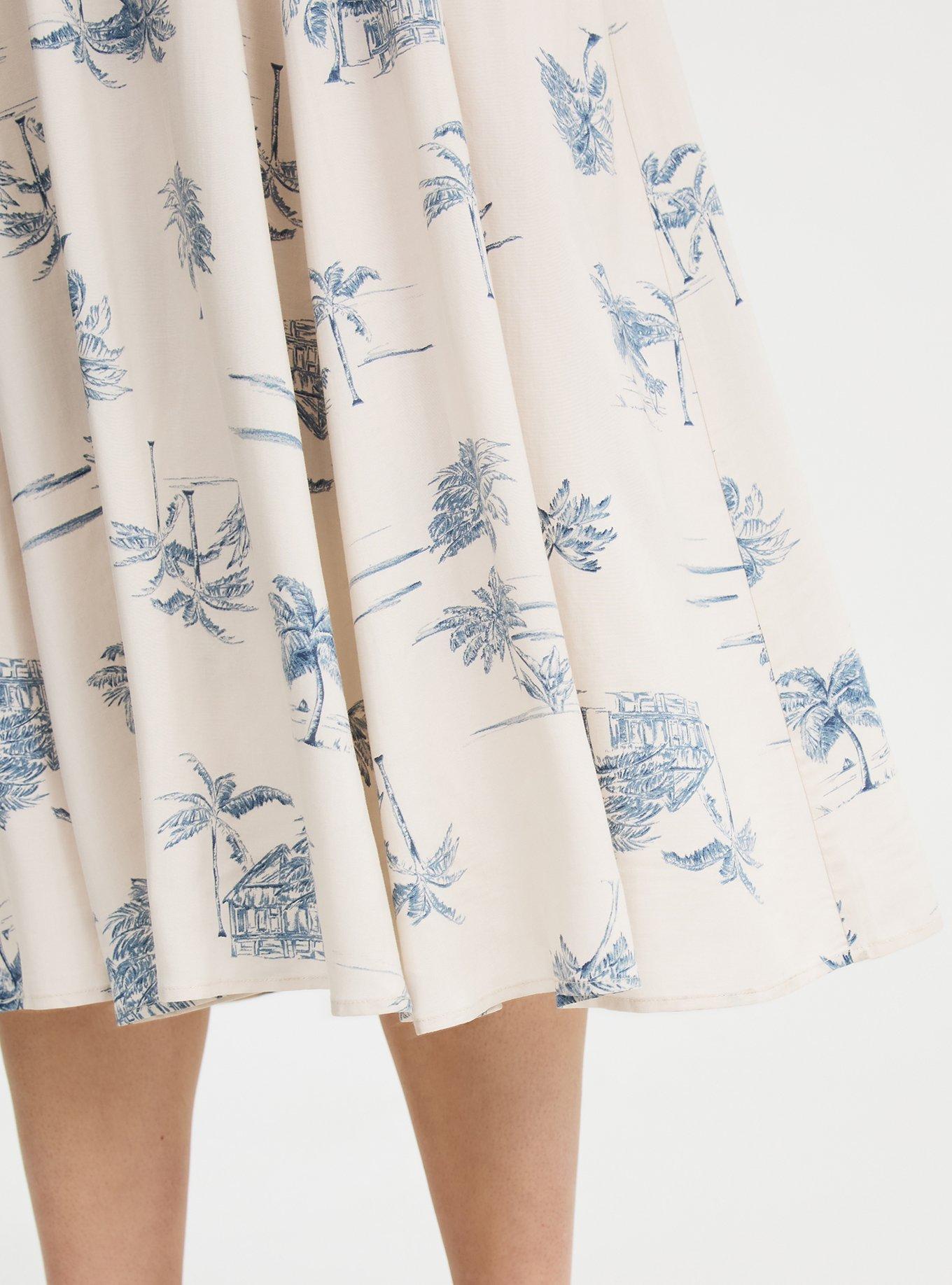 Sleeveless A-Line Midi Dress