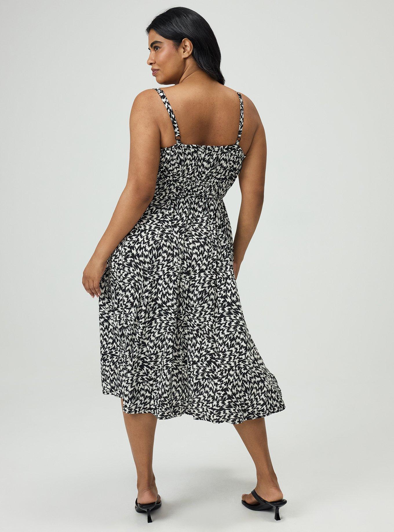 A-Line Midi Dress, WHIRLWIND BLACK, alternate