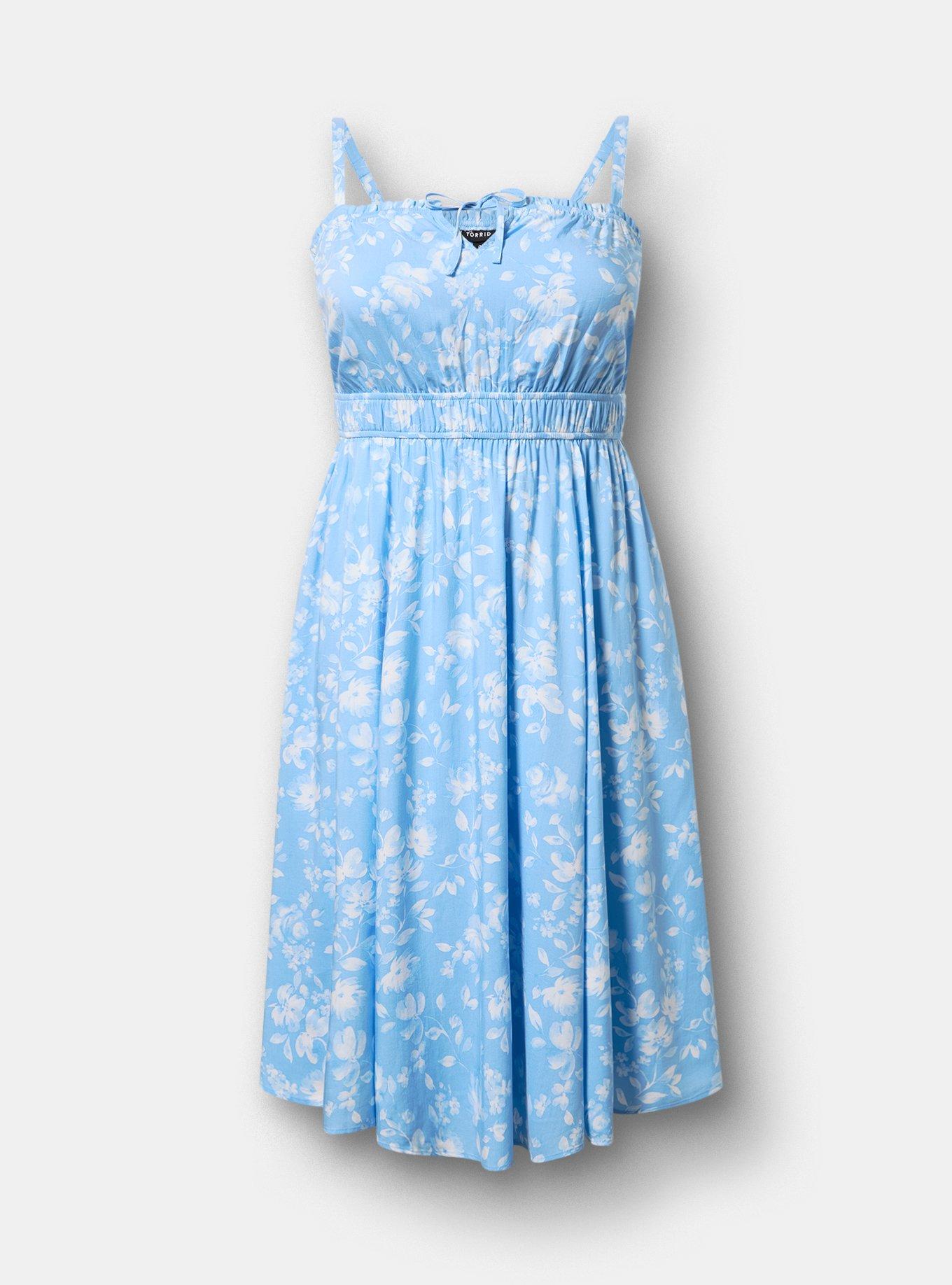 A-Line Midi Dress, FLORENCE FLORAL BLUE, hi-res