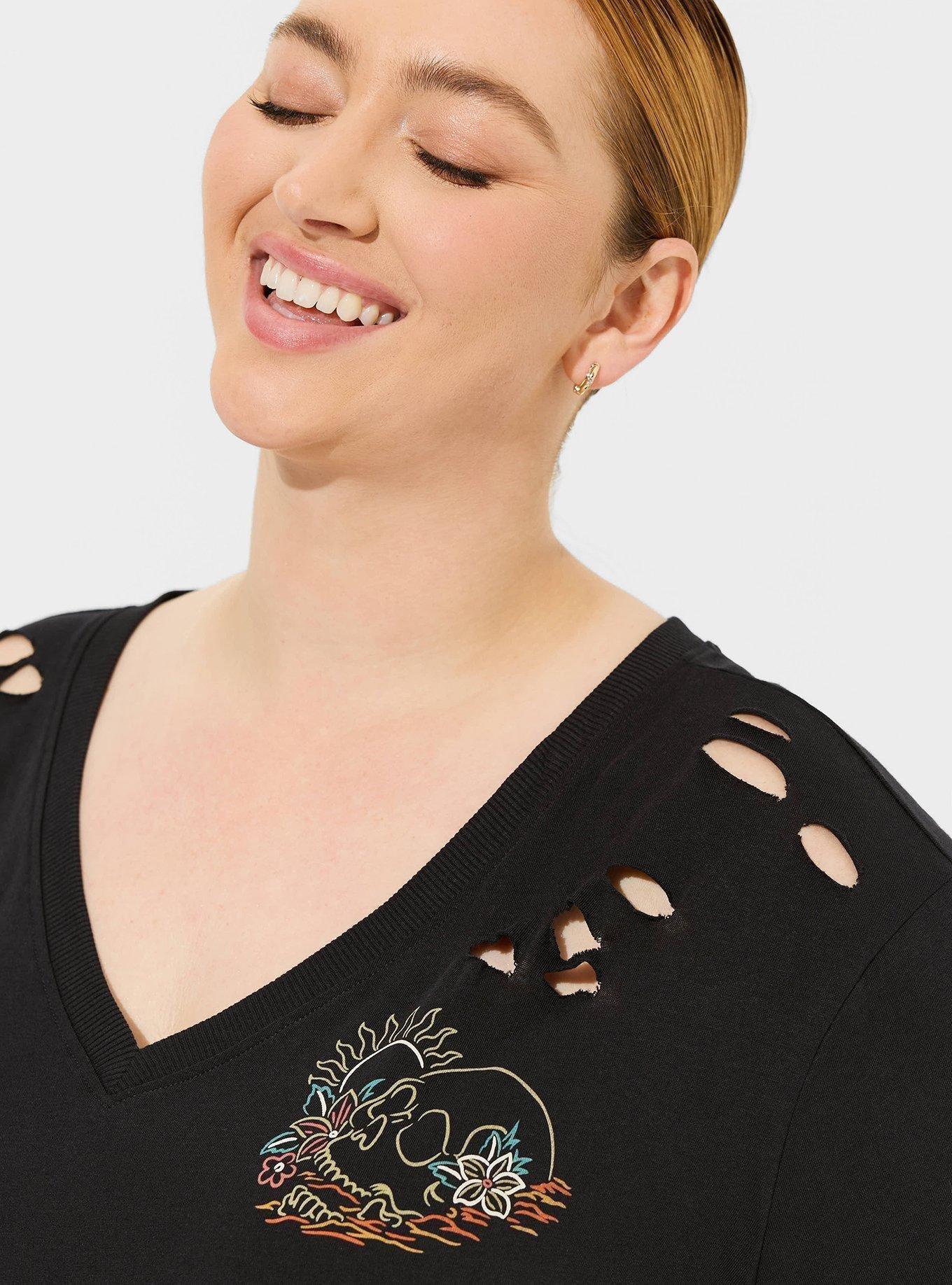 Plus Size Neon Beach Relax Fit Heritage Jersey Distressed Tee, ANTHRACITE, alternate